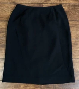 Le Suit Petite Black Polyester Blend Pencil Skirt Lined Women’s Size 4P - Picture 1 of 5