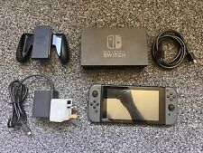 Grey Nintendo Switch V2 - NTSC | Working + Dock, Joy Con Grip, Leads, MicroSD