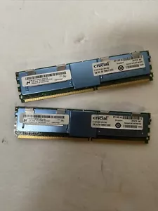 Micron 1GB 1RX8 PC2-5300F-555-12-A1 MT9HTF12872FZ-667H1D6 CRUCIAL Memory Ram 2X - Picture 1 of 6