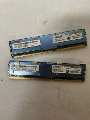 Micron 1GB 1RX8 PC2-5300F-555-12-A1 MT9HTF12872FZ-667H1D6 CRUCIAL Memory Ram 2X - Image 1 of 4