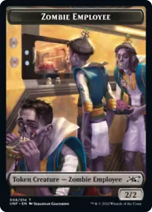 GETTONE ZOMBIE DIPENDENTE x4 mtg quasi nuovo Unfinity - Foto 1 di 1