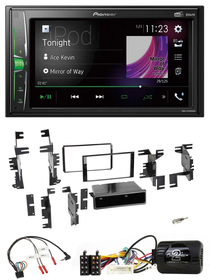 Pioneer 2DIN Lenkrad DAB USB Bluetooth Autoradio für Nissan Cube Frontier Juke N - Bild 1 von 4