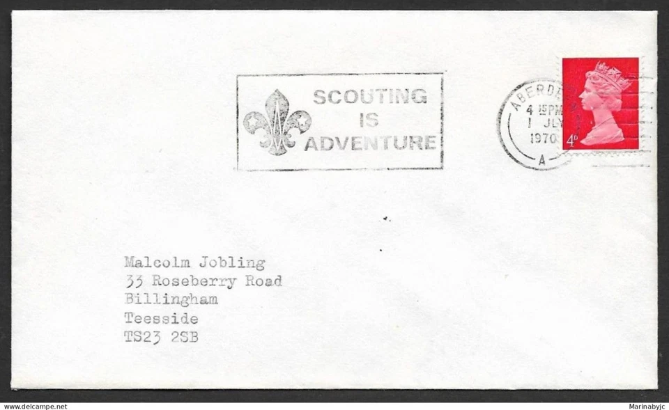 SKV) 1970. Reino Unido, Scout, FDC Circulado XF Foto 1 de 1