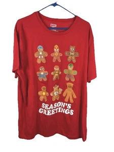 Camiseta Marvel Seasons Greetings Gingerbread Hombre Gráfico Navidad Talla 2X - Imagen 1 de 5