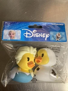 Disney Frozen Elsa & Olaf Duckalooz Rubber Duckie Jeep Duck Bath Toy 2 Pk NEW - Picture 1 of 1