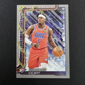2025 Topps Holiday - Luguentz Dort #H92 Silver Glitter Parallel OKC Thunder NM - Picture 1 of 2