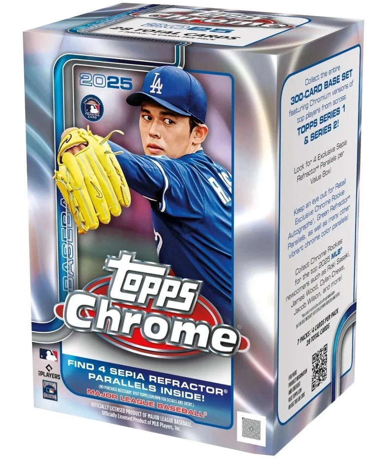 2025 Topps Chrome Baseball Factory Sealed Blaster Box - Image 1 of 1