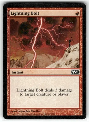 MTG Lightning Bolt M11 Core Set 2011 Red Instant Burn Spell - Image 1 of 2