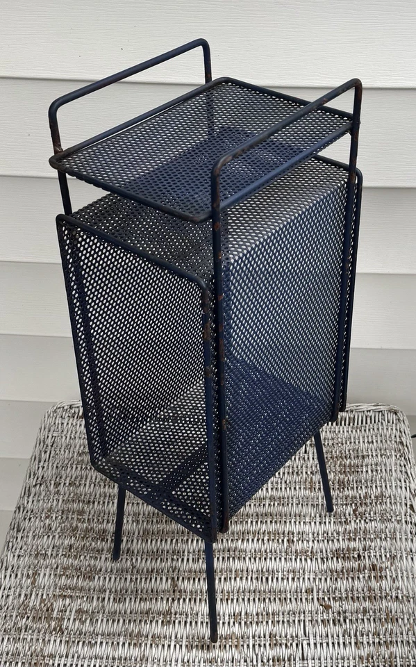 Estante de alambre de colección malla metal planta teléfono soporte mesa cargador álbum atómico Foto 1 de 4