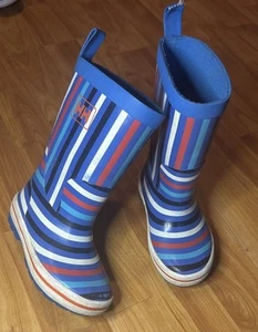 Kids unisex striped helly hansen multicolored rain boots size 9 - Picture 1 of 4