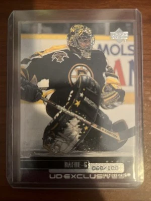 1999-00 Upper Deck UD Exclusives 068/100 Byron Dafoe #21 Hockey Card NHL Bruins! - Image 1 of 2