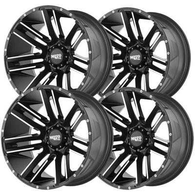 (4) Moto Metal MO978 Razor 18x9 6x4.5" +18mm Black/Machined Wheels Rims 18" Inch - Image 1 of 4