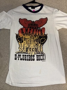 Vintage 1982 America E-Pluribus Tour Shirt Small Ring T-shirt - Picture 1 of 6