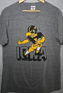 Iowa Hawkeyes T-Shirt, Vintage Charlie Hustle Clothing, Made In The USA, Sz Lg - Picture 1 of 8