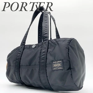Grade Porter Mini Boston Tanker Canvas Duffle Bag Black Used - Picture 1 of 11