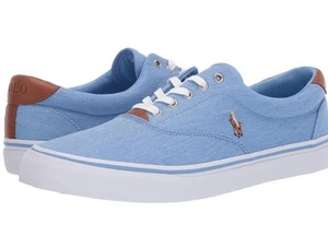 Polo Ralph Lauren Para hombres Talla 14D Faxon Zapatos de Lona Baja Tenis de Denim Ligeros Nuevos - Imagen 1 de 7
