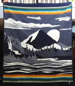 Manta de lana Pendleton Oregon State Parks 100 años 80x65. Escena de bosque de montaña - Imagen 1 de 11