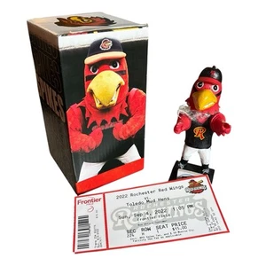 Rochester Red Wings Spikes Maskottchen Wackelkopf ESL Bank mit Ticket gegen Schlammhühner - Bild 1 von 17