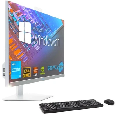 All IN One I3 24 " Windows 11 RAM 8 GB SSD 120 Desktop Computer Editing Gaming - Image 1 of 4