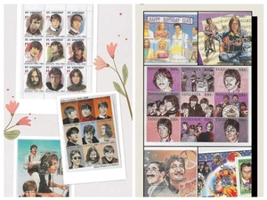 vintage BEATLES and related Collectible Stamps - Picture 1 of 9