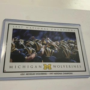 Vintage "1997 National Champions" Michigan Wolverines Promo Poster Karte 4x6 - Bild 1 von 4
