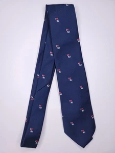 Ivy Club Ties First Fidelity Bank Mens Formal Necktie 55"Lx3.25"W Navy Neck Tie - Picture 1 of 4