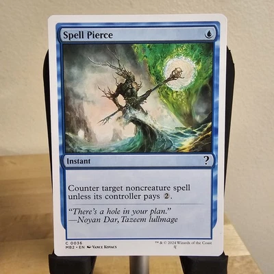 MTG Spell Pierce White Border Mystery Booster 2 (MB2) Common Card #0036 Unplayed - Image 1 of 2
