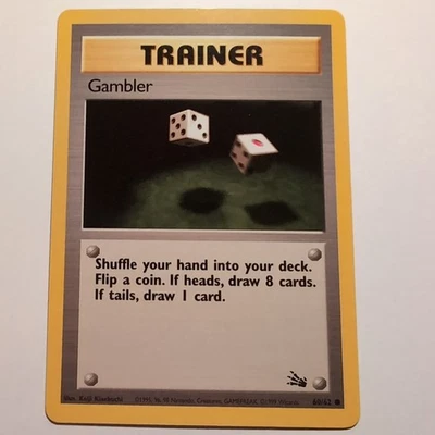 Gambler - Pokemon TCG Karte - Fossil - 60/62 - 1999 - English - Bild 1 von 2