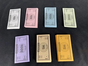 Monopoly City Money - Game Replacement Bills / Play Money 10K-5M - Picture 1 of 1