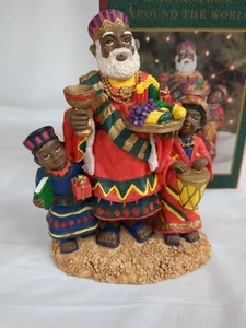 Vtg Santas From Around The World  KWANZAA 1996 Resin May Department Stores 5"  - Picture 1 of 12