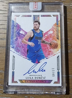 2023-24 Panini Impeccable Luka Doncic автокарта #'d 17/49 Dallas LA Lakers MVP - Изображение 1 из 2