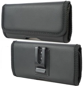 Noir Végétalien Cuir Étui Pochette Clip Ceinture pour Vif Jitterbug Smart 4, - Photo 1 sur 10
