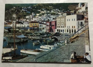 Hydra Island, Greece - Partial view of the town & harbour. Postcard (C3) - Imagen 1 de 2