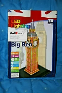 3D Puzzle of Big Ben with LED LIGHTING by Buildream NEW - Picture 1 of 2