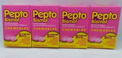 Paquete de 4 comprimidos masticables Pepto Bismol caducidad 8/2026 Foto 1 de 3