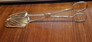 Kuchen Zange Gebäckzange versilbert Cake Tongs - Bild 1 von 4