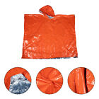 Hooded Rain Poncho Thermal Mylar Space Blanket Windbreaker Outdoor Survival Gear