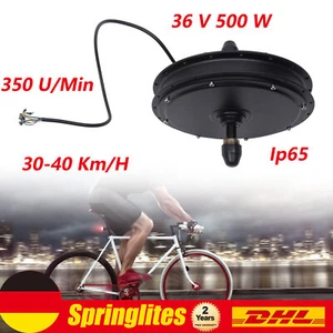 36V 500W E-Bike Nabenmotor Bürstenlos Radnabenmotor Elektrofahrrad Hinterrad DE - Bild 1 von 13