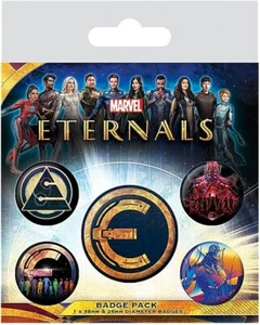 Button Badge 5er Pack Eternals (Marvel) - Heroes Logo - 1x38 & 4x25mm BP80714 - Picture 1 of 1