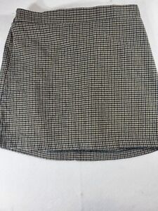 American Eagle Plaid Flannel Mini Pencil Skirt Size Medium Made in Italy Cotton
