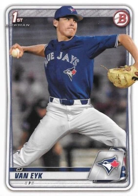 2020 Bowman Draft - CJ Van Eyk #BD-93 (RC) - Toronto Blue Jays Bowman 1st - Image 1 of 4