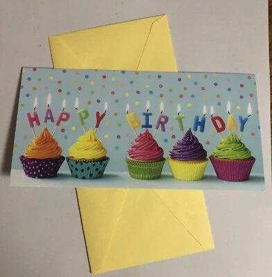 Happy Birthday Money Gift Card Holder Cupcakes Hallmark Greeting Card