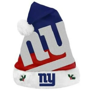 Gorro de Papá Noel de los Gigantes de Nueva York Fútbol Festivo de Navidad FOCO NFL - Imagen 1 de 7