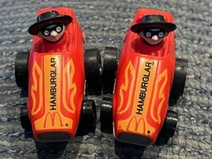 Vintage McDonalds Hamburglar Mini Toy Car 1984 Ertl Pull Back Racer Lot of 2 - - Picture 1 of 5