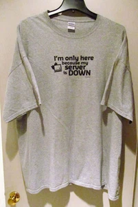 Men's Gildan Computer Gear Server Down 4XL Gray Tee T-Shirt - GREAT CONDITION! - Picture 1 of 3