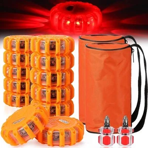 LED Road Flares 12-Pack Roadside Emergency Car Kit,Road Safety Flare Light USB - Picture 1 of 7