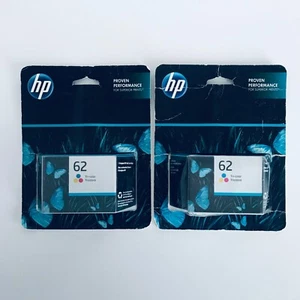 2/2024 + 2 Stück Original HP 62 Farben Tinte Envy 5542 5545 5660 5663 7640 7645 OEM - Bild 1 von 2