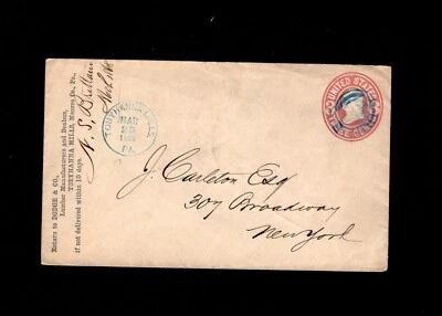 Tobyhanna Mills PA LUMBER 1868 PSE 3c Washington Blue CDS & Fancy Cancel 4d - Image 1 of 2