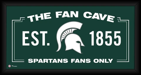 Michigan State Spartans Framed 10" x 20" Fan Cave Collage Cover