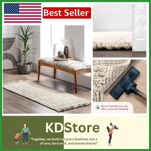 2' x 8' Hand Woven Jute Runner Rug with Tassels - Elegant Farmhouse Charm - Picture 1 of 11